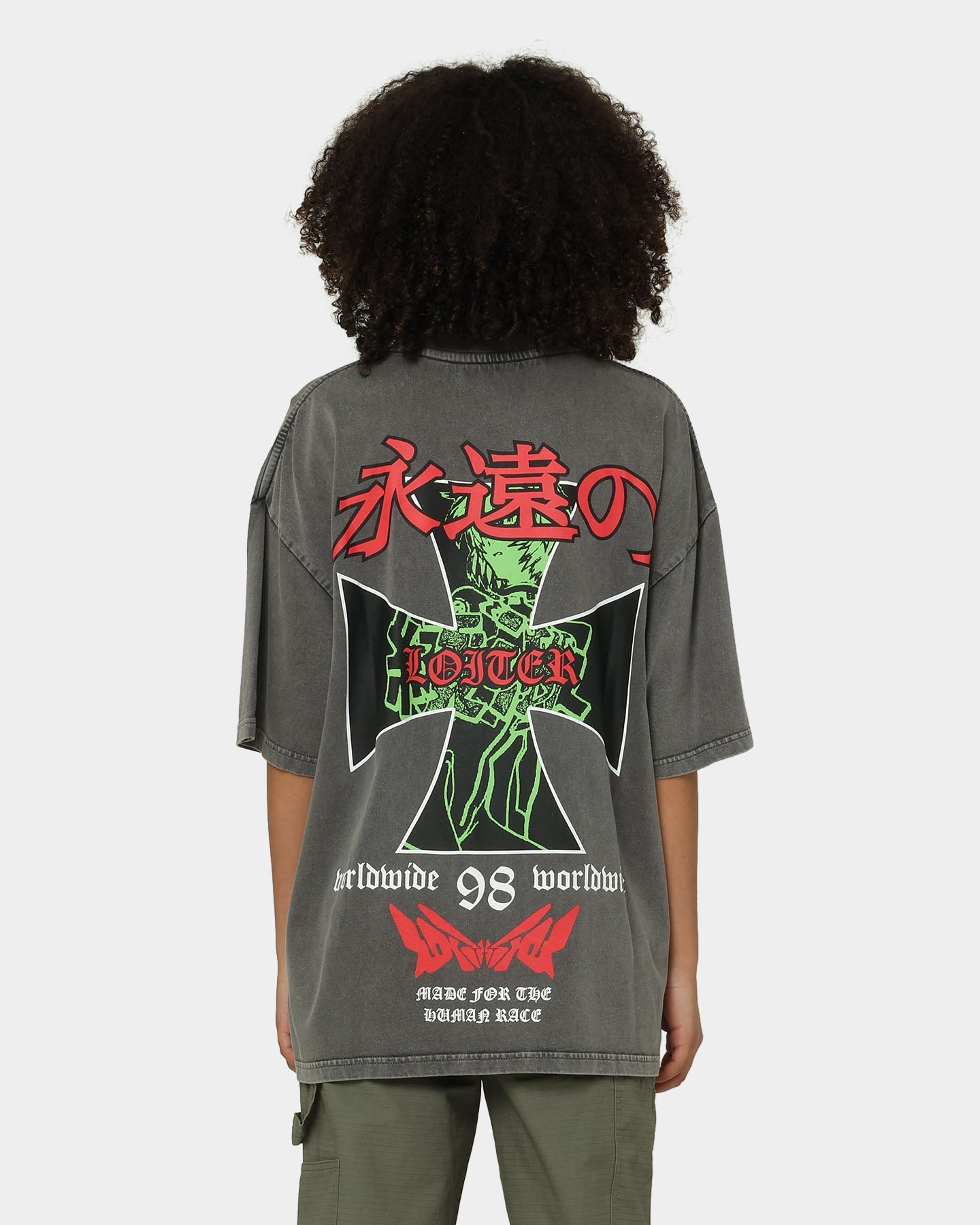 Loiter Eternal Vintage T-Shirt Charcoal Style001