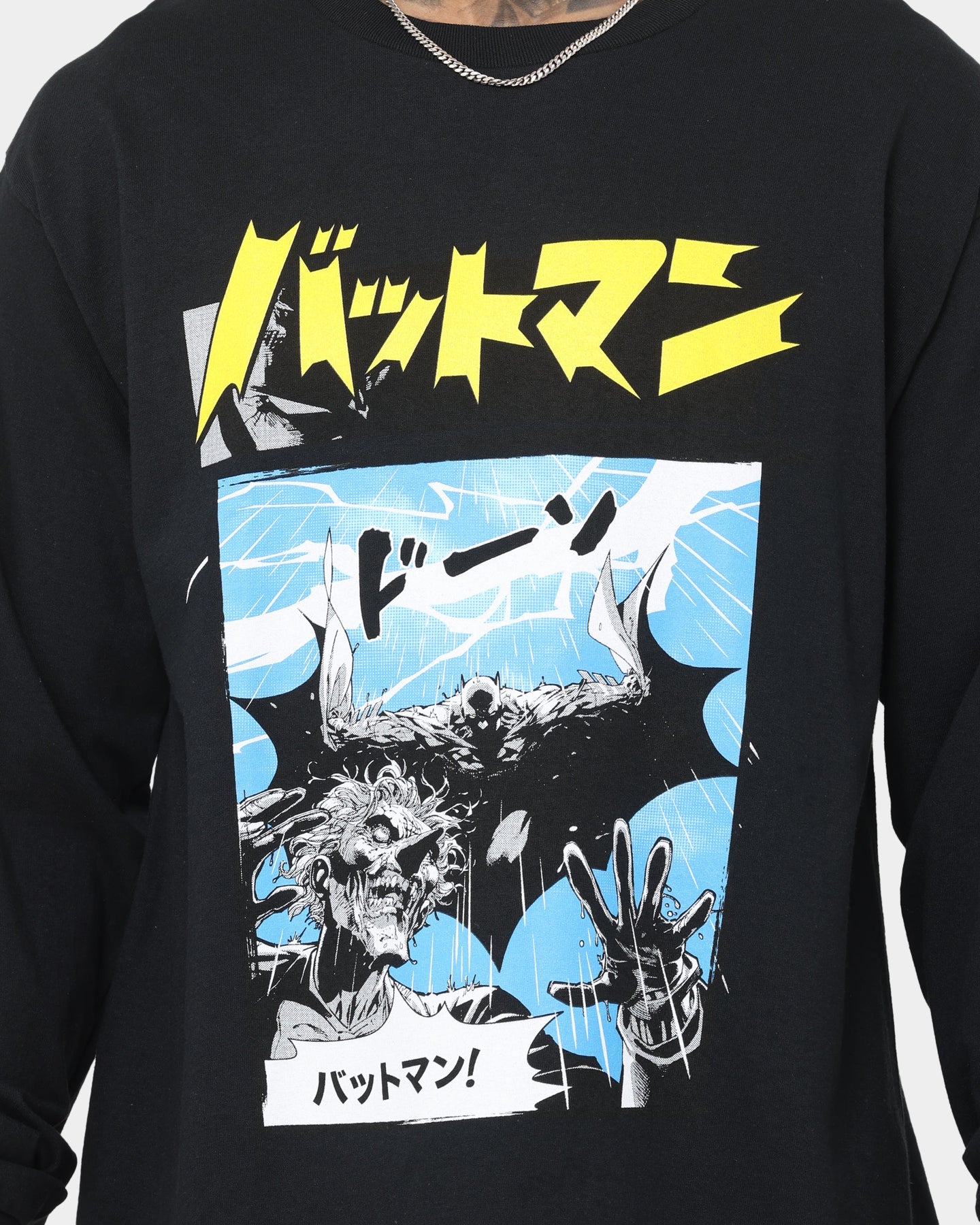 Goat Crew X Batman Batman The World Comic Long Sleeve T-Shirt Black
