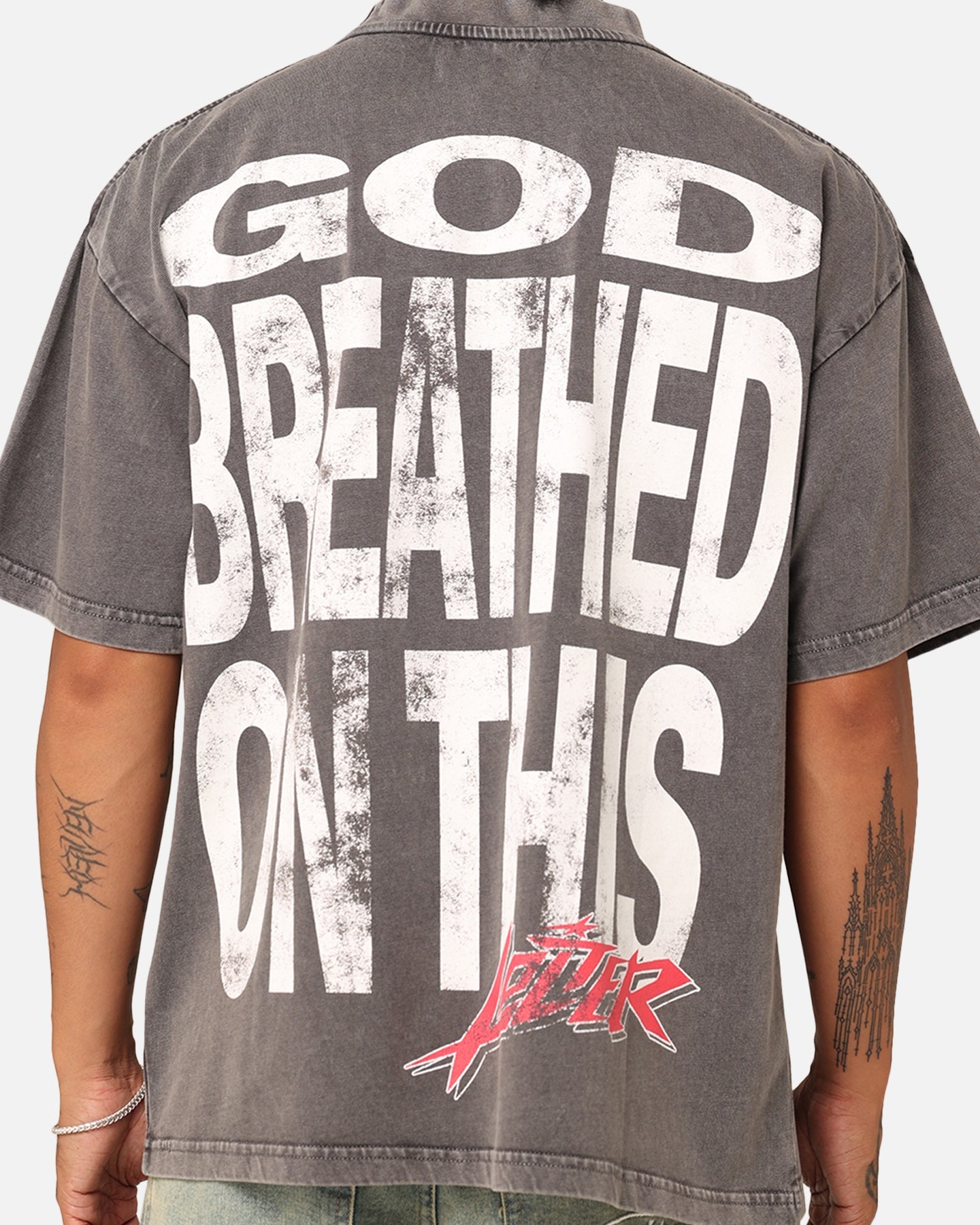 Loiter Dove Vintage T-Shirt Charcoal Grey