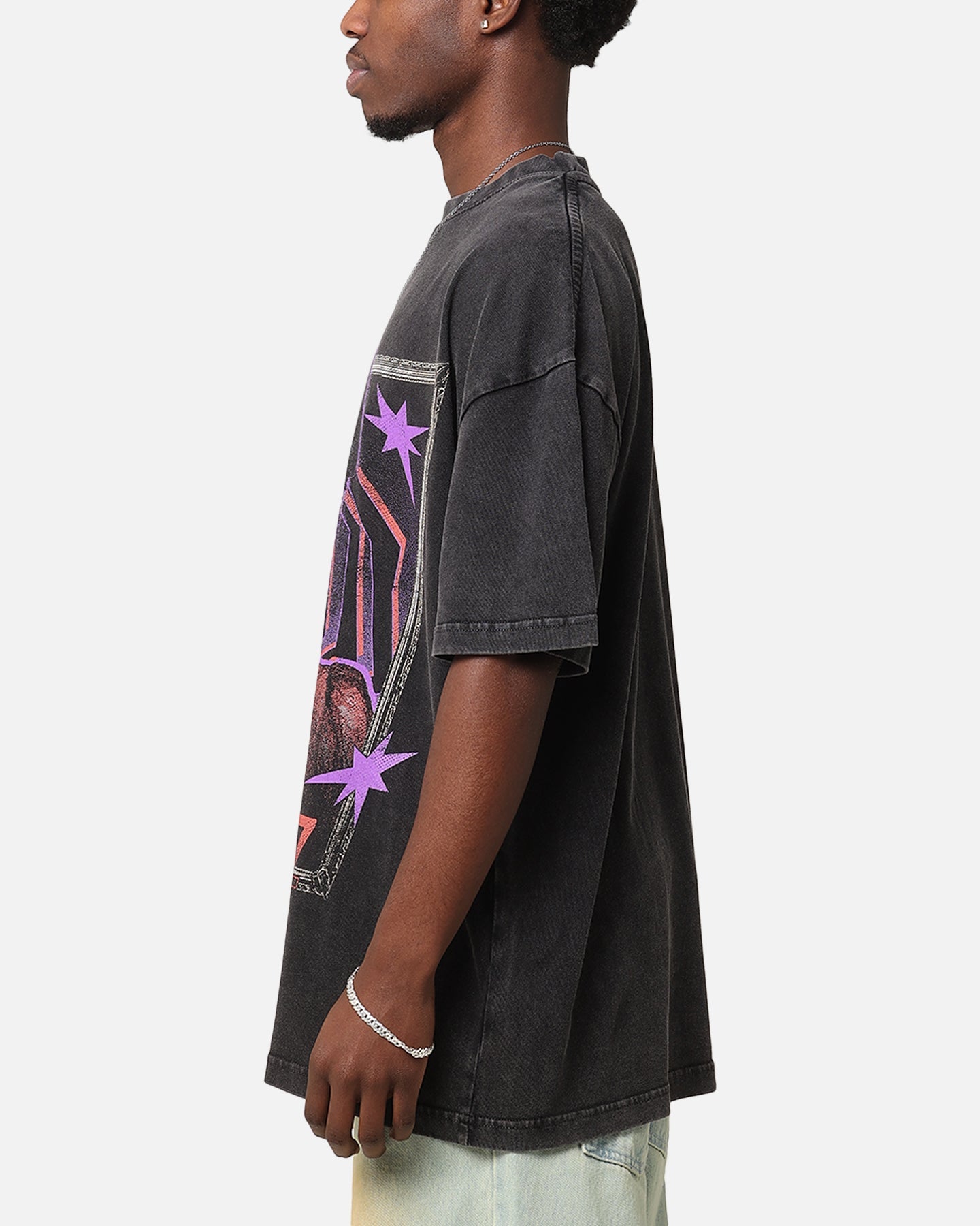 Goat Crew X Beetlejuice Lydia Vintage T-Shirt Black Acidwash