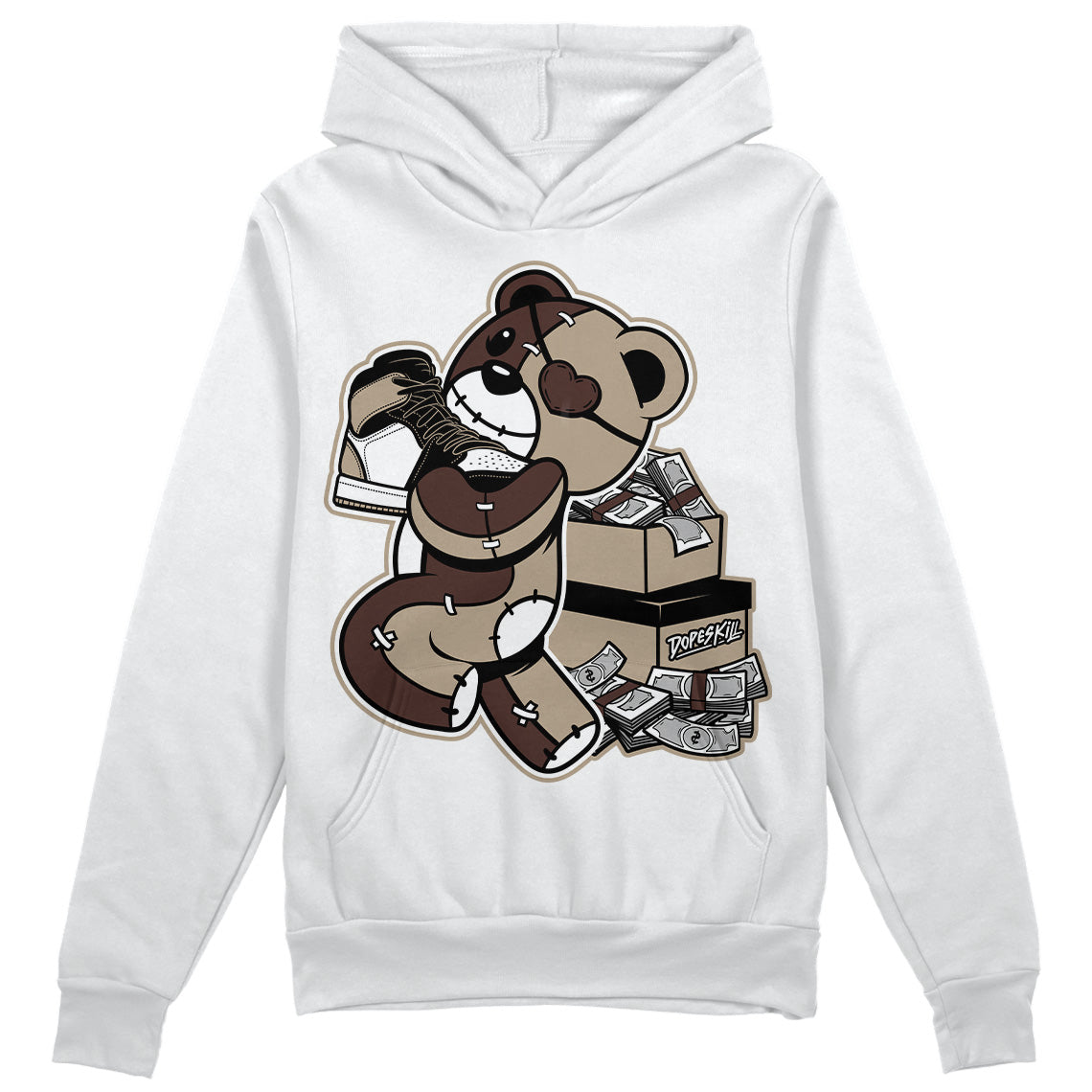 Latte 1s DopeSkill Hoodie Sweatshirt Bear Steals Sneaker Graphic