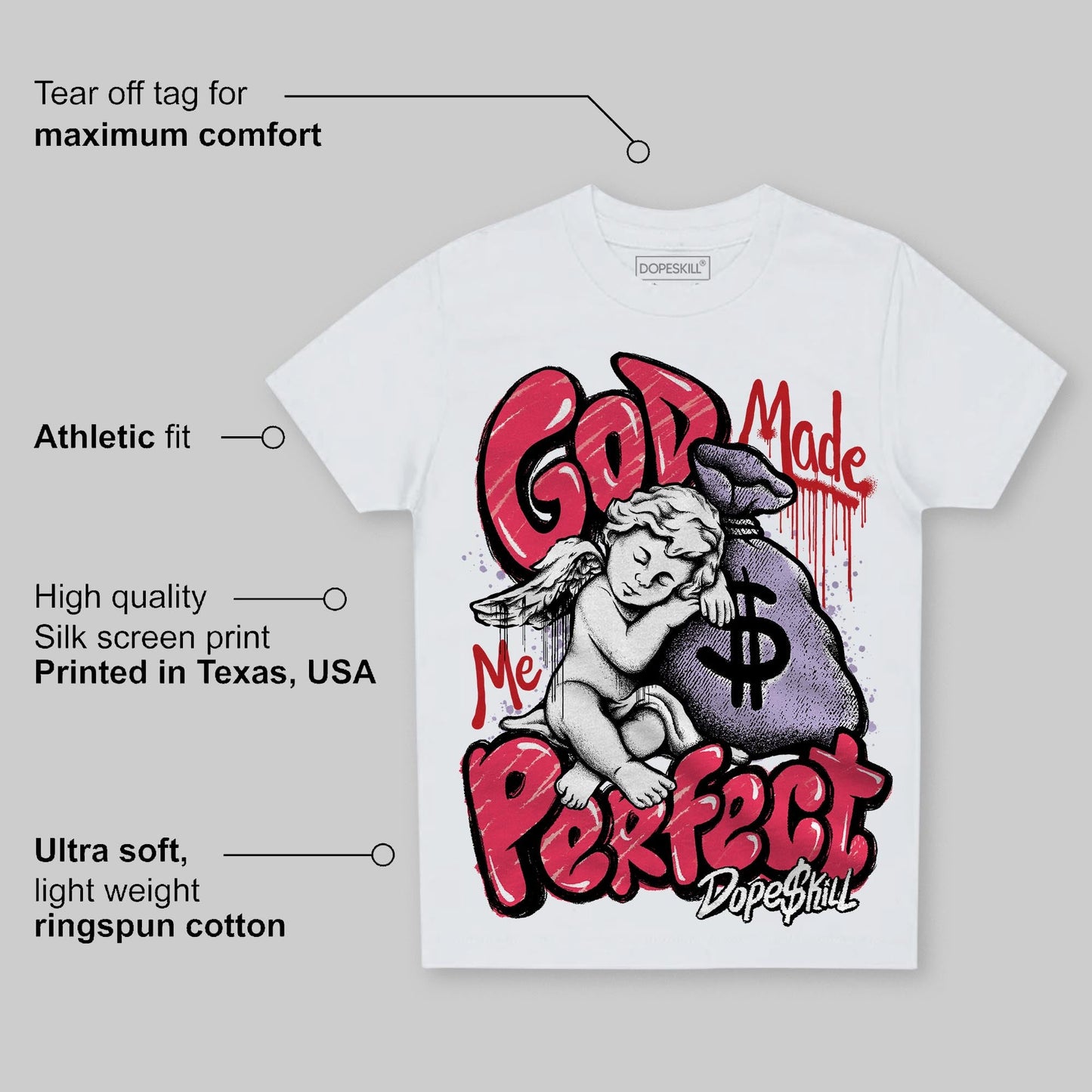 Peanut Butter Jelly 5s DopeSkill Toddler Kids T-shirt God Made Me Perfect Graphic