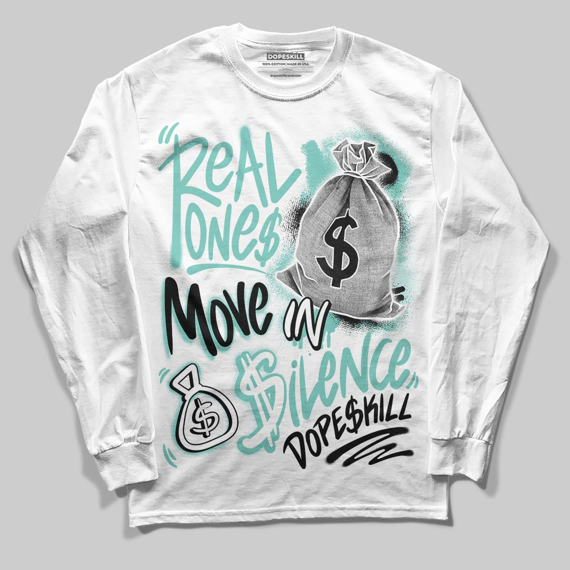 Igloo 11s DopeSkill Long Sleeve T-Shirt Real Ones Move In Silence Graphic