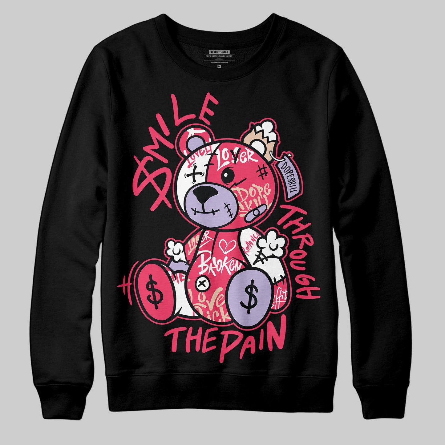 Peanut Butter Jelly 5s DopeSkill Sweatshirt Smile Through The Pain Graphic