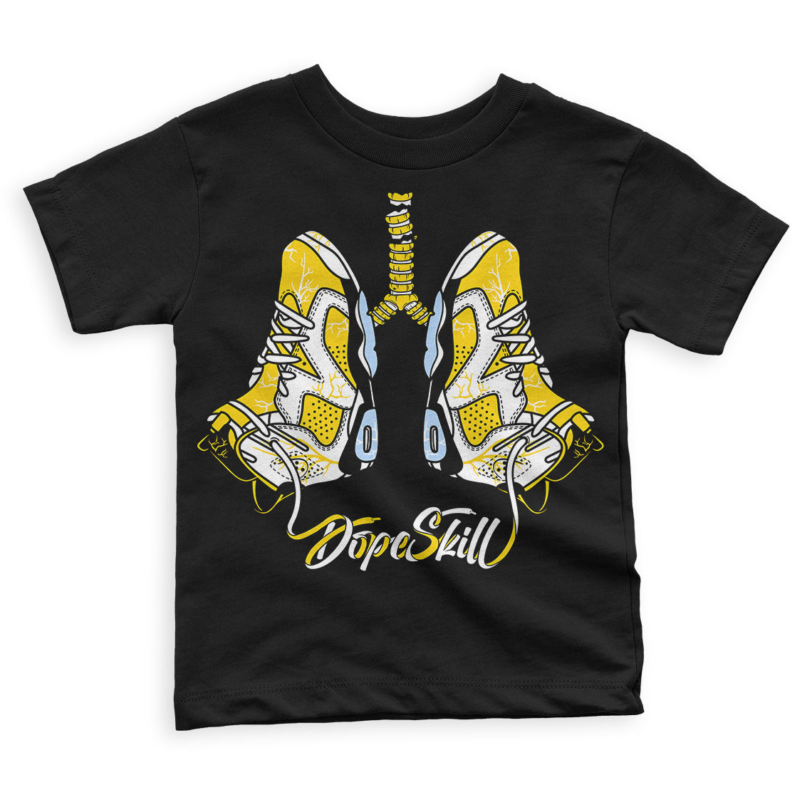 Yellow Ochre 6s DopeSkill Toddler Kids T-shirt Breathe Graphic