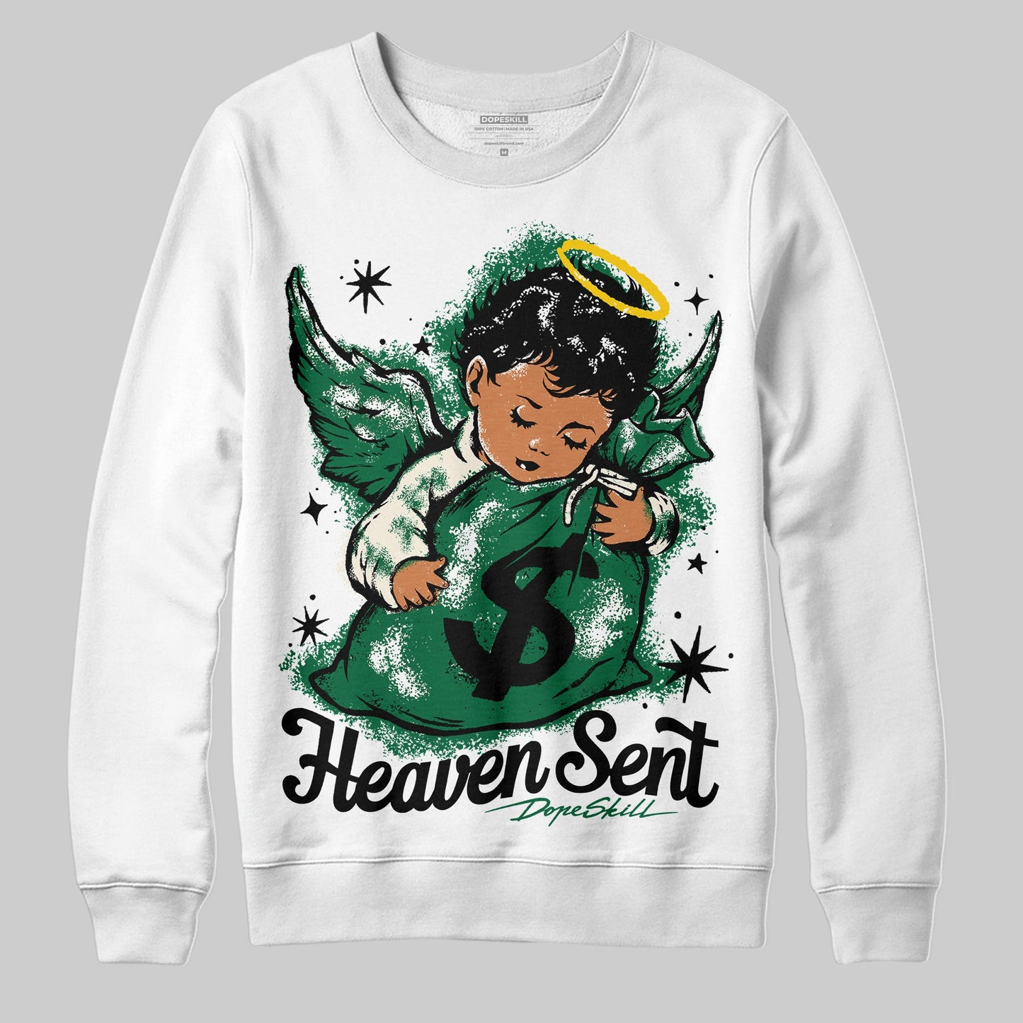Pine Green 13s DopeSkill Sweatshirt Heaven Sent Graphic
