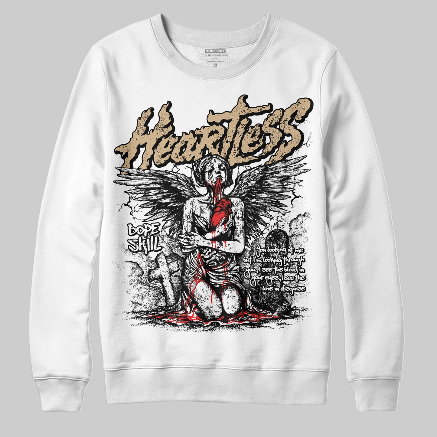 TAN Collection DopeSkill Sweatshirt Heartless Graphic