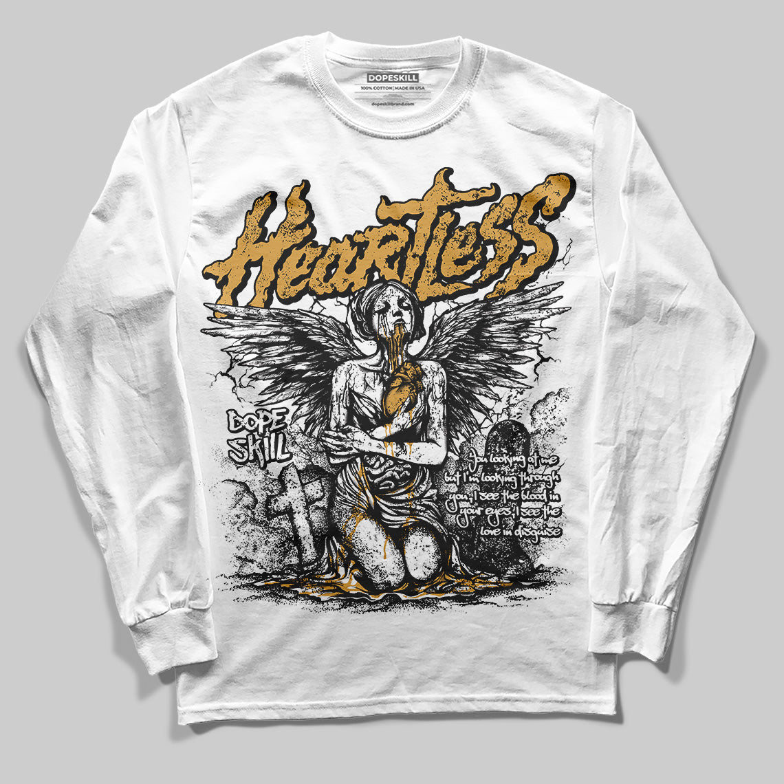Gratitude 11s DopeSkill Long Sleeve T-Shirt Heartless Graphic