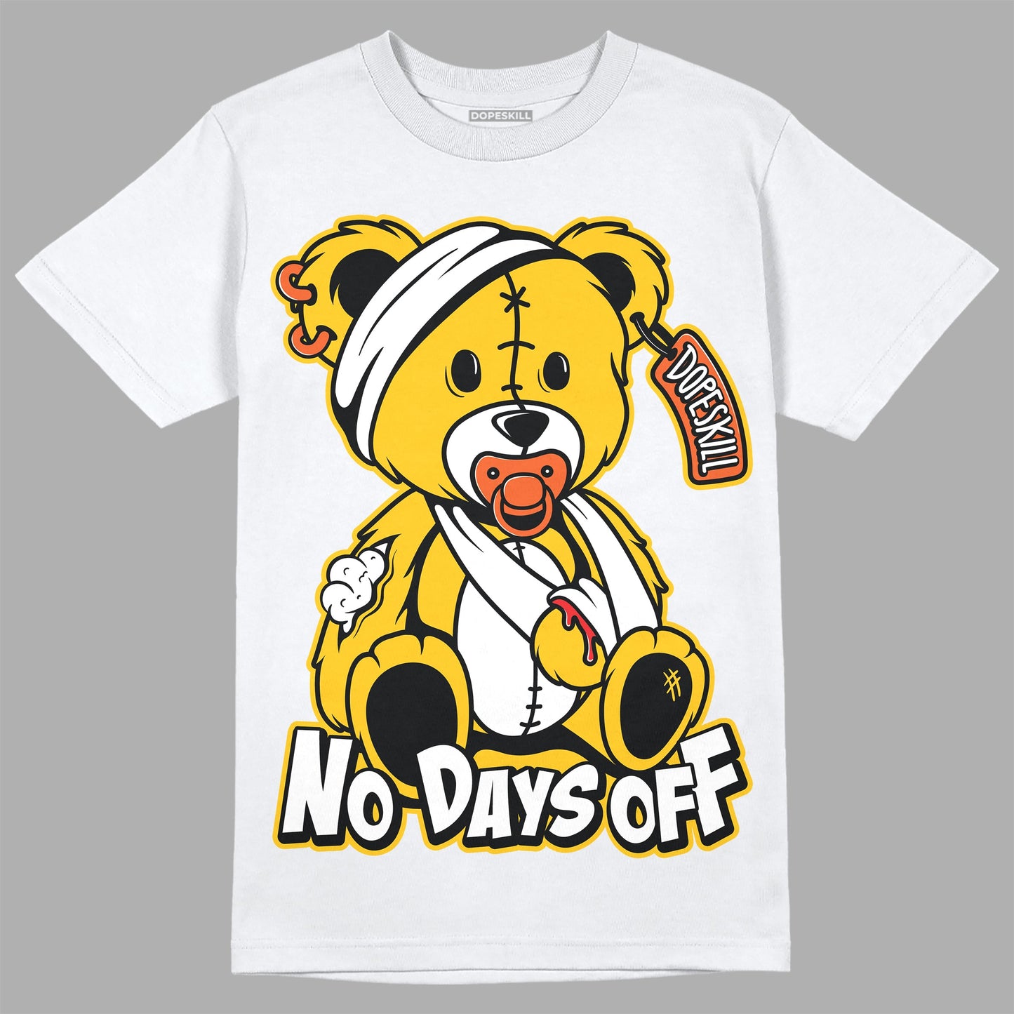 Yellow Collection DopeSkill T-Shirt Hurt Bear Graphic