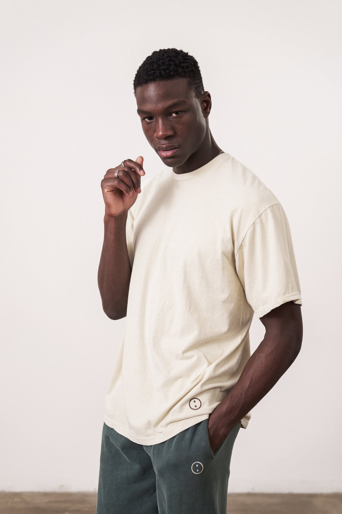 Essentials Vintage Washed Tee - Ivory