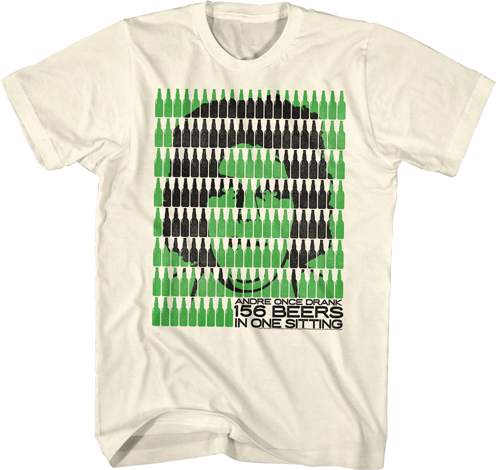 156 Beers In One Sitting Andre The Giant T-Shirt