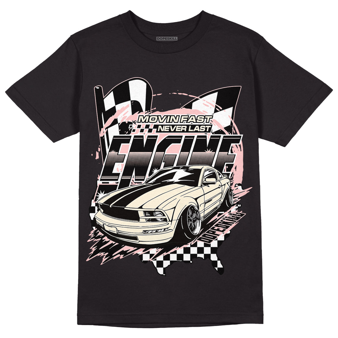 Washed Pink 1s Retro High OG DopeSkill T-Shirt ENGINE Tshirt Graphic