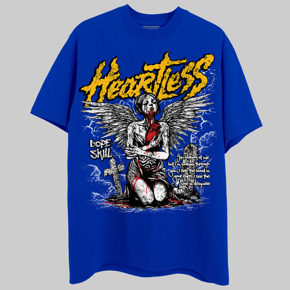 Royal Blue Collection DopeSkill Royal Blue T-shirt Heartless Graphic