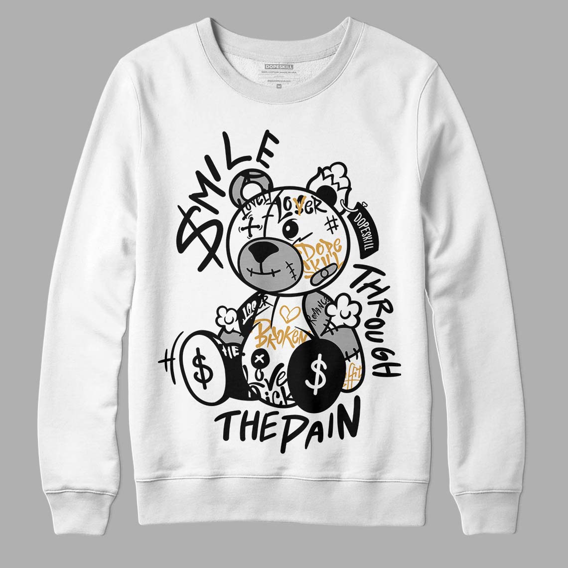 Gratitude 11s DopeSkill Sweatshirt Smile Through The Pain Graphic
