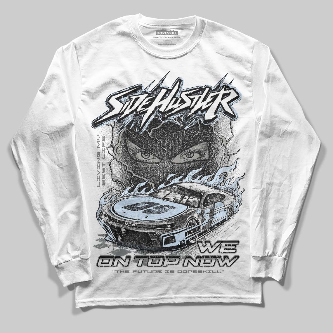 Cool Grey 9s DopeSkill Long Sleeve T-Shirt New Side Hustler Graphic
