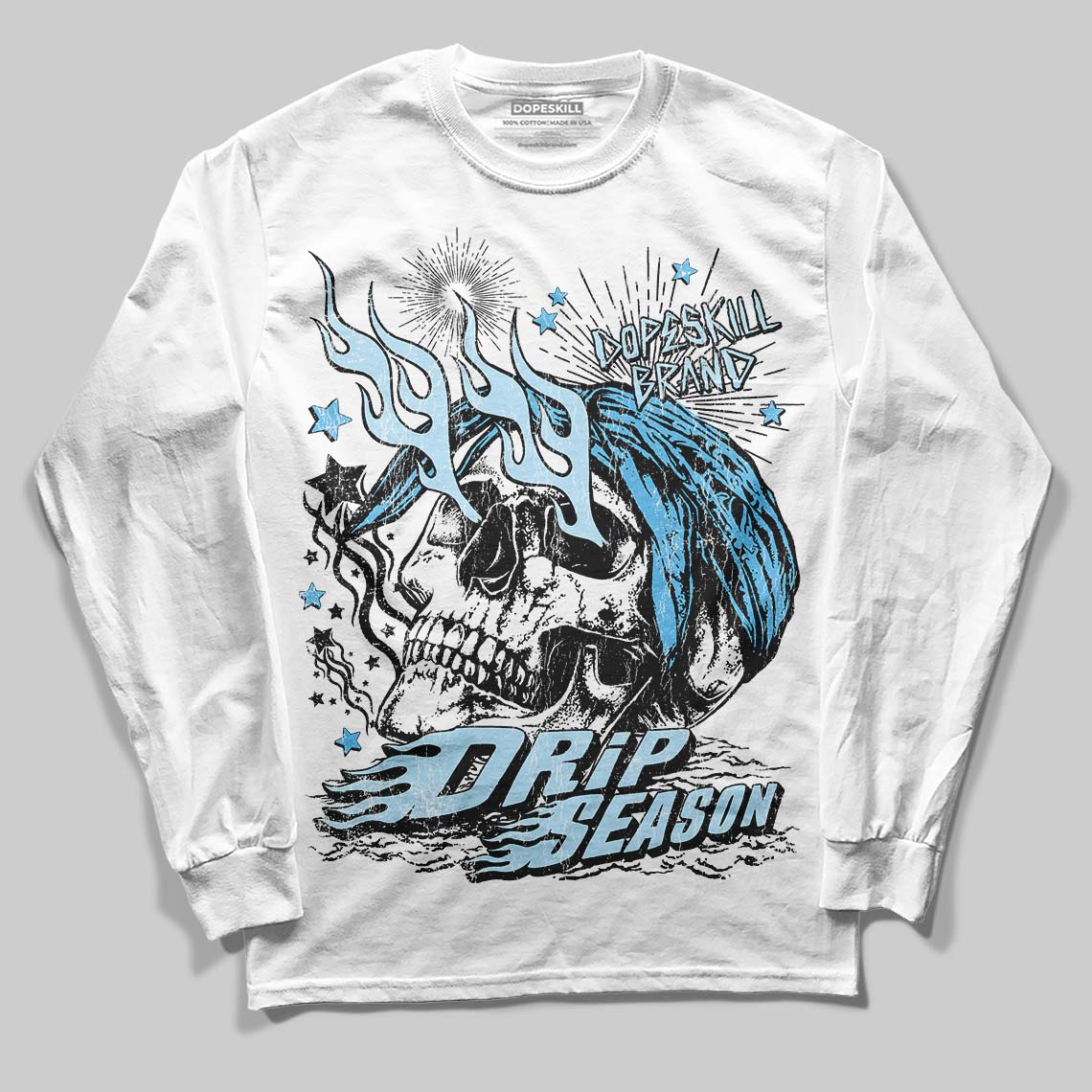 Legend Blue 11s DopeSkill Long Sleeve T-Shirt Drip Season Graphic