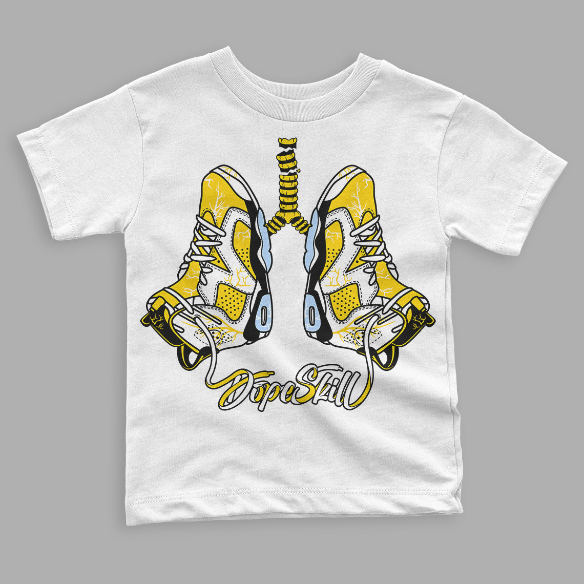 Yellow Ochre 6s DopeSkill Toddler Kids T-shirt Breathe Graphic