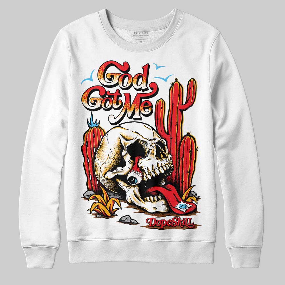 Red Collection DopeSkill Sweatshirt God Got Me Graphic