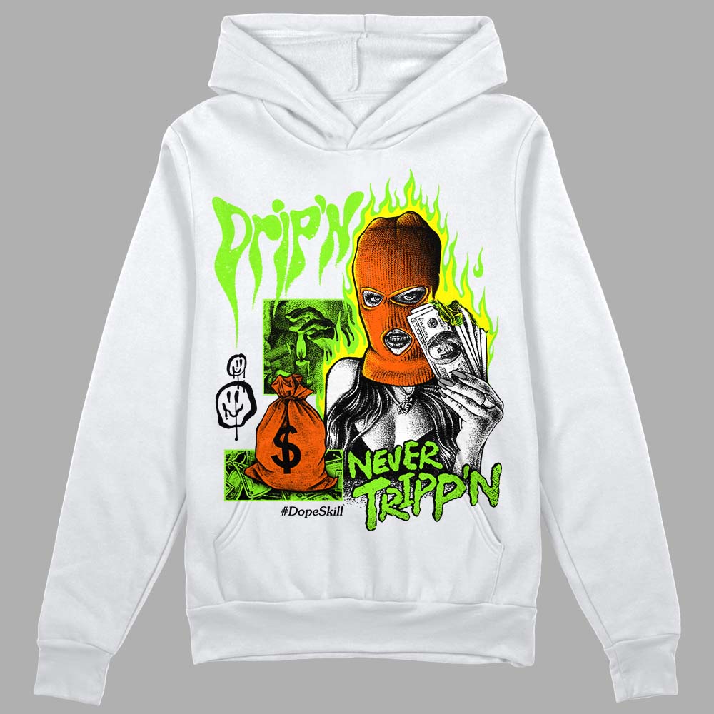 Neon Green Collection DopeSkill Hoodie Sweatshirt Drip'n Never Tripp'n Graphic