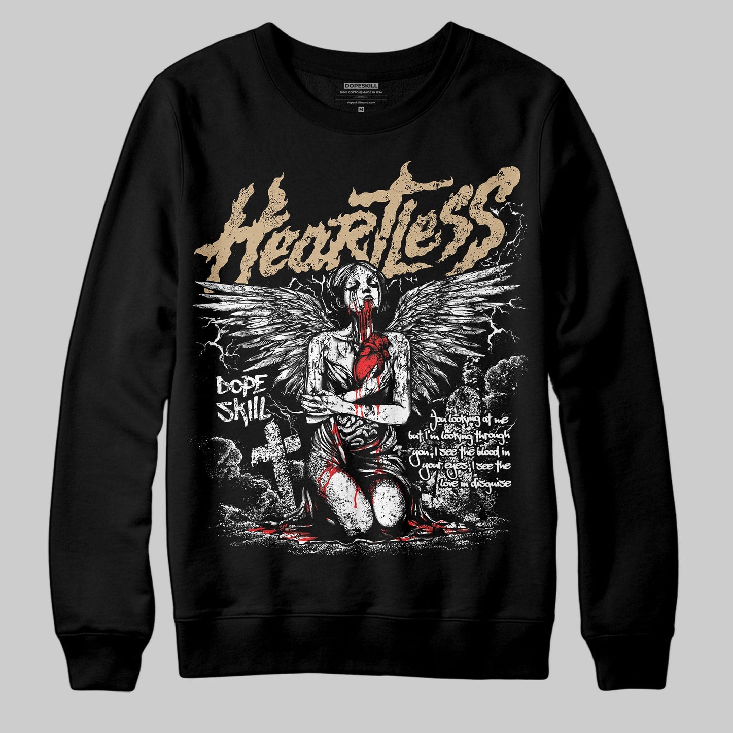 TAN Collection DopeSkill Sweatshirt Heartless Graphic