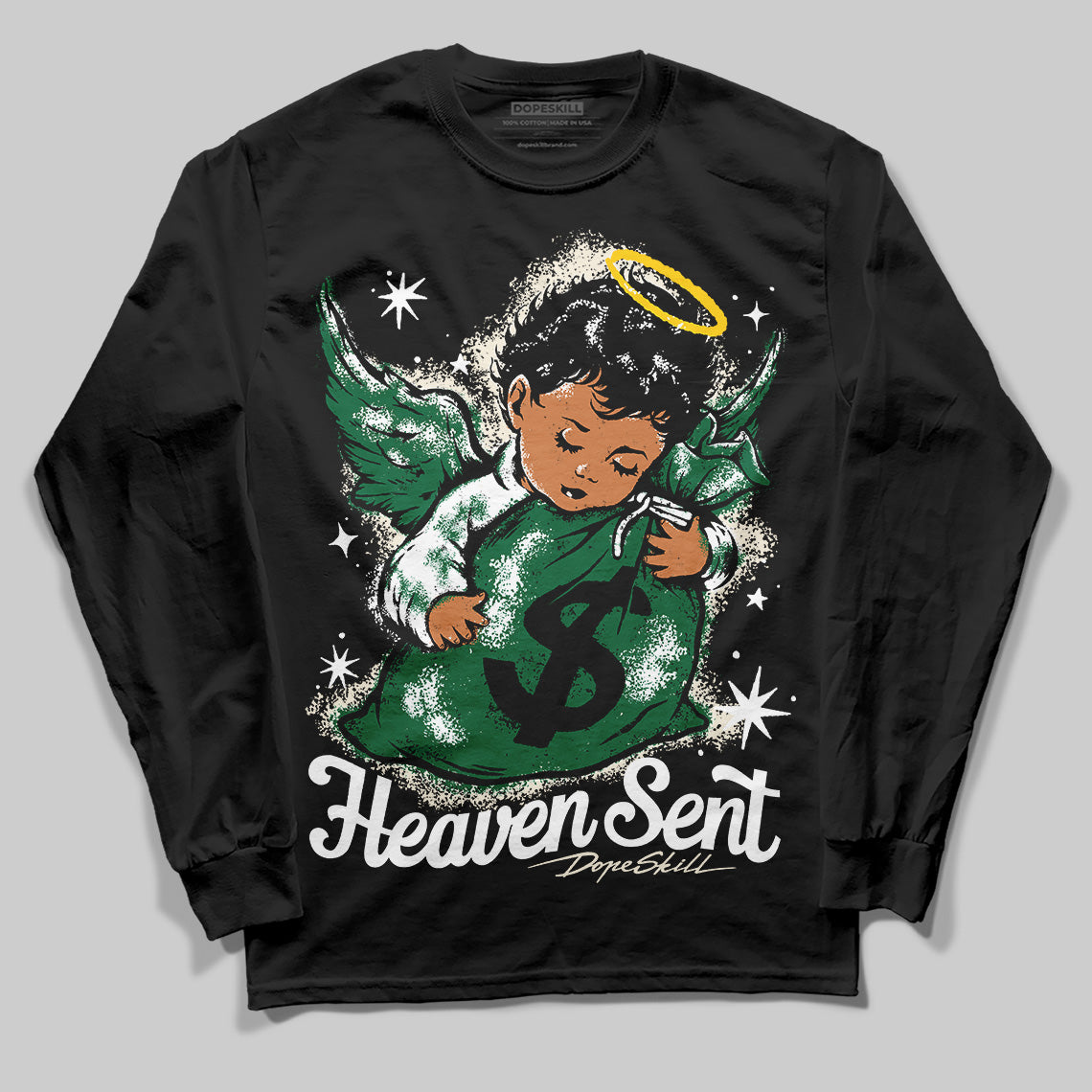 Pine Green 13s DopeSkill Long Sleeve T-Shirt Heaven Sent Graphic