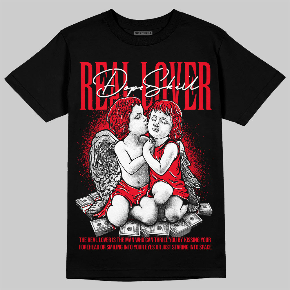 Red Thunder 4s DopeSkill T-shirt Real Lover Graphic