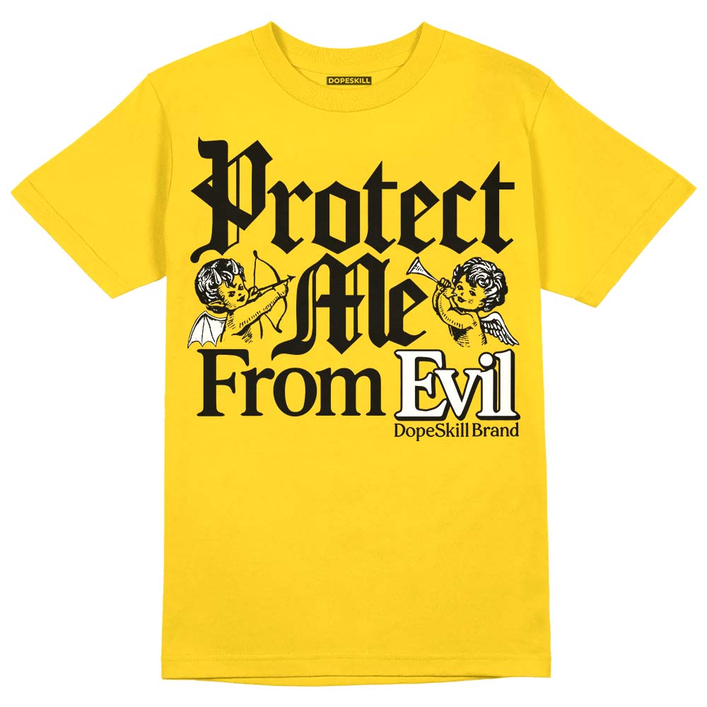 Yellow Ochre 6s DopeSkill Yellow T-shirt Protect Me From Evil Graphic