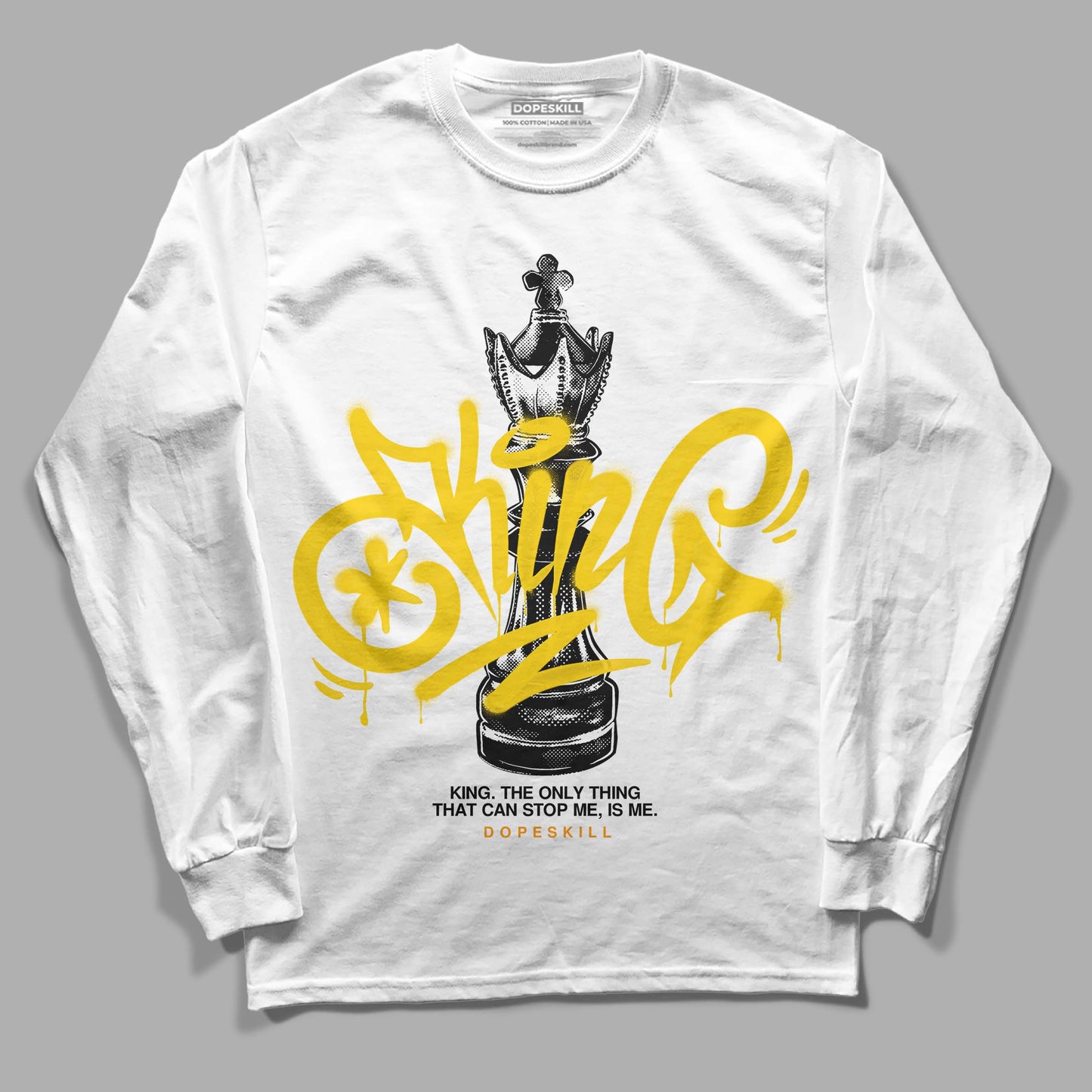 Yellow Ochre 6s DopeSkill Long Sleeve T-Shirt King Chess Graphic