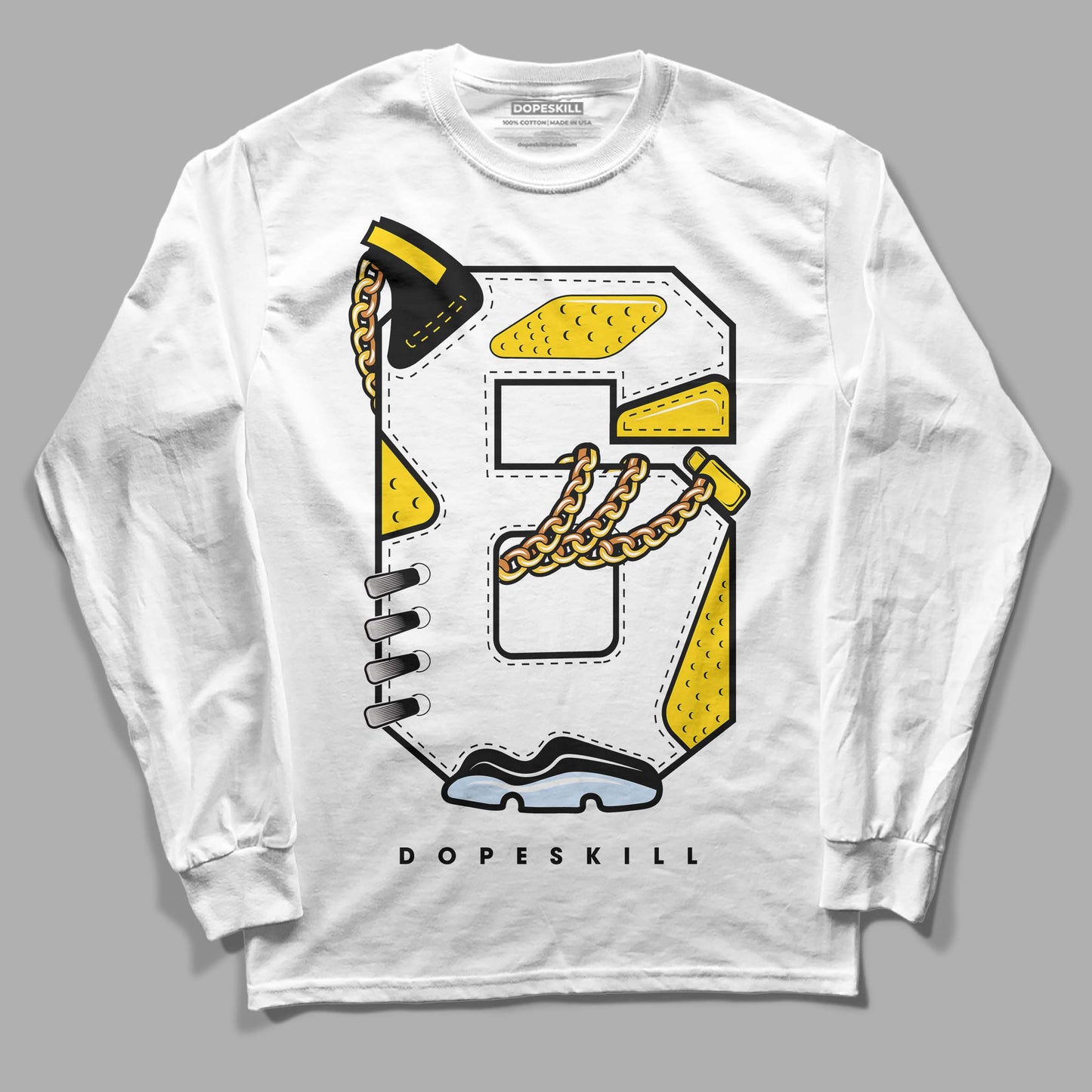 Yellow Ochre 6s DopeSkill Long Sleeve T-Shirt No.6 Graphic