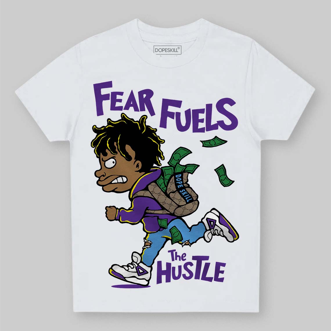 PURPLE Collection DopeSkill Toddler Kids T-shirt Fear Fuels The Hustle Graphic