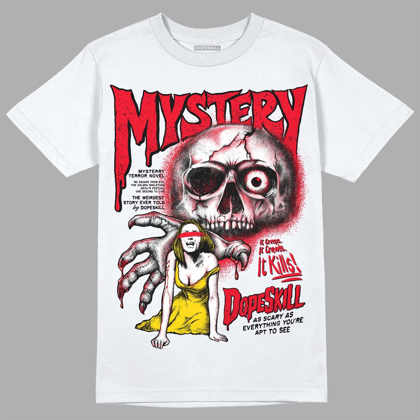 Red Thunder 4s DopeSkill T-shirt Mystery Ghostly Grasp Graphic