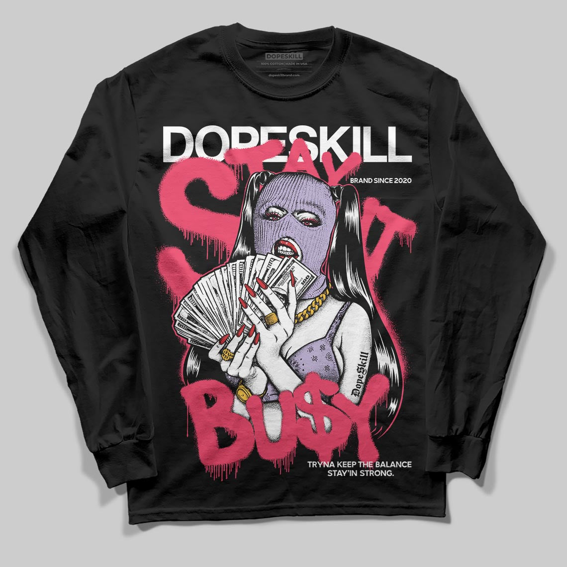 Peanut Butter Jelly 5s DopeSkill Long Sleeve T-Shirt Stay It Busy Graphic