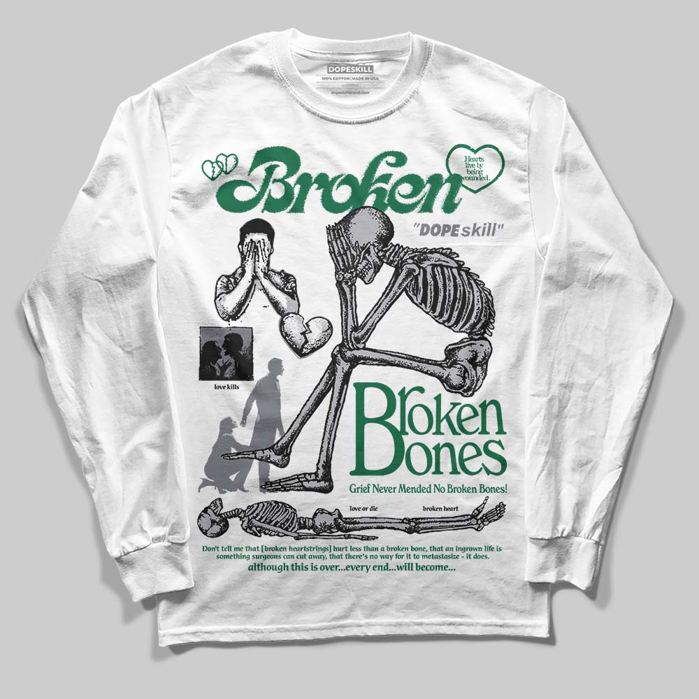 GT-2160 Shamrock Green DopeSkill Long Sleeve T-Shirt Broken Bones Graphic