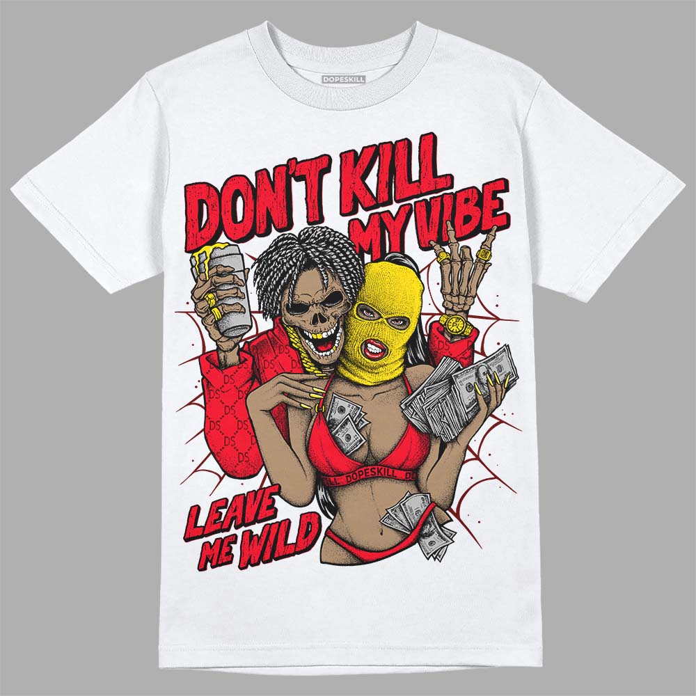 Red Thunder 4s DopeSkill T-shirt Don't Kill My Vibe Graphic