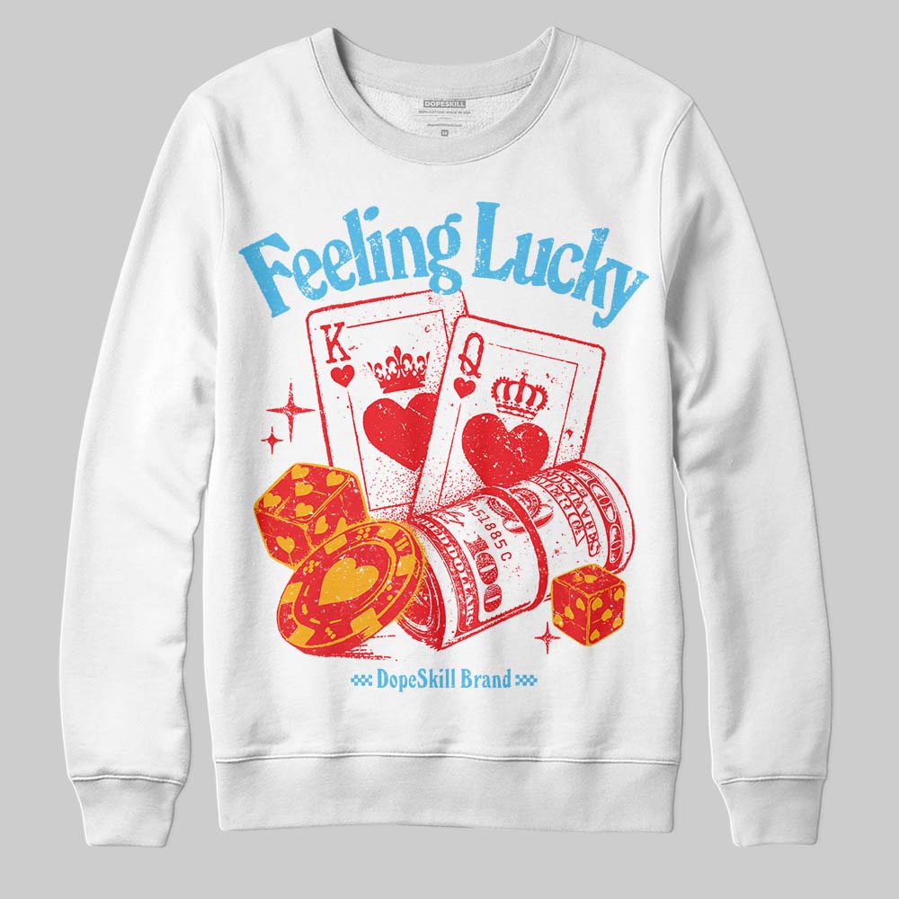 Red Collection DopeSkill Sweatshirt Feeling Lucky Graphic