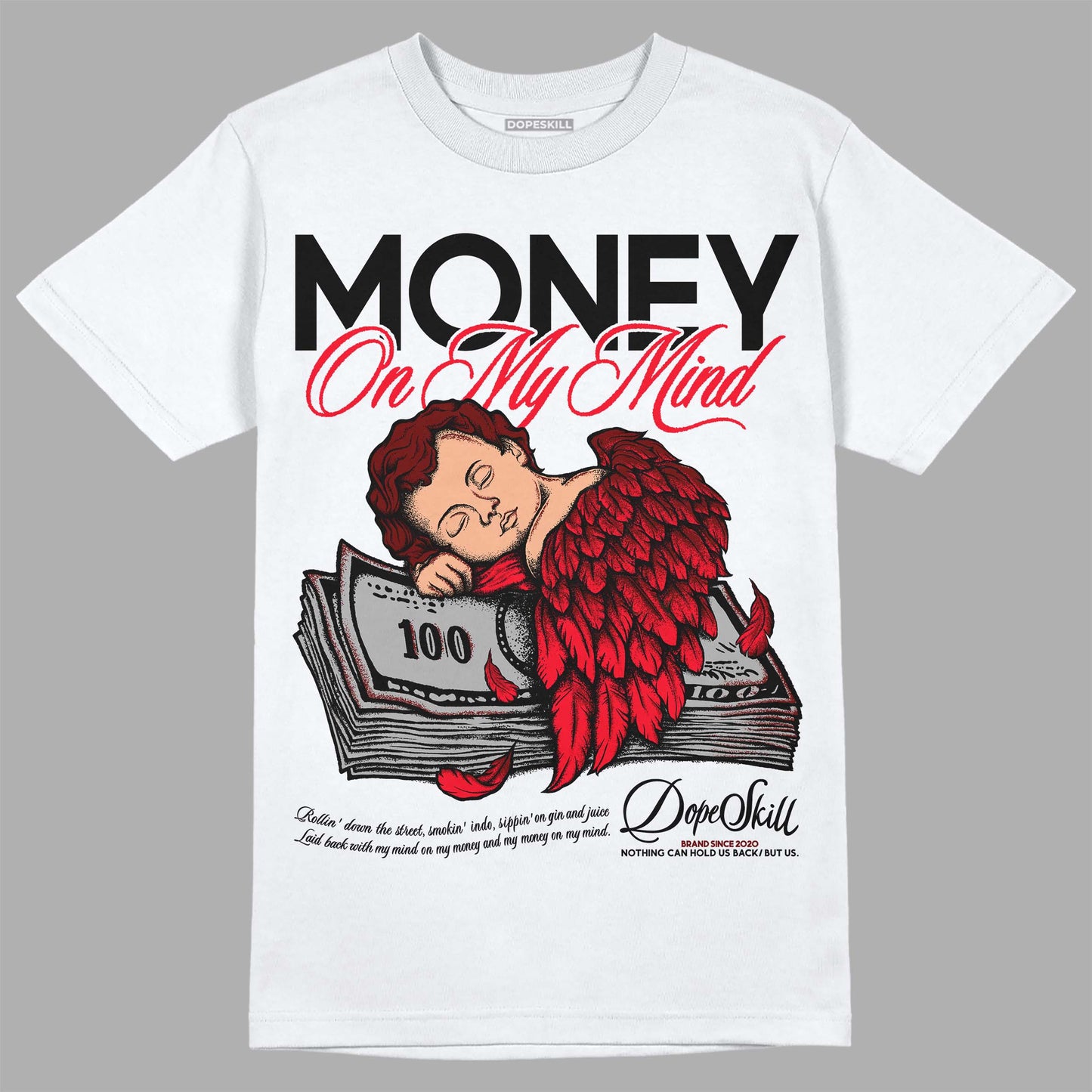 Red Thunder 4s DopeSkill T-shirt MOMM Graphic