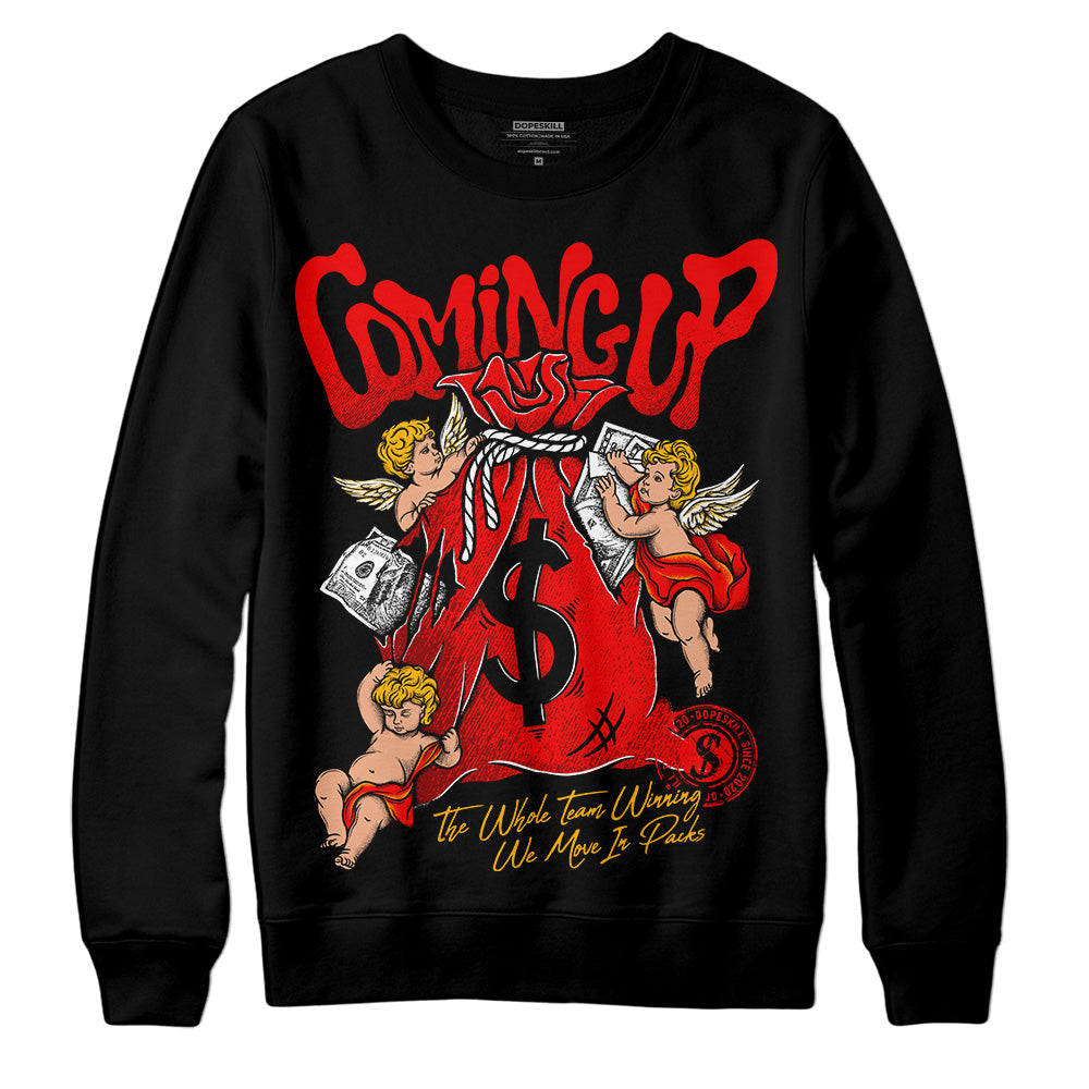 Red Collection DopeSkill Sweatshirt Money Bag Coming Up Graphic