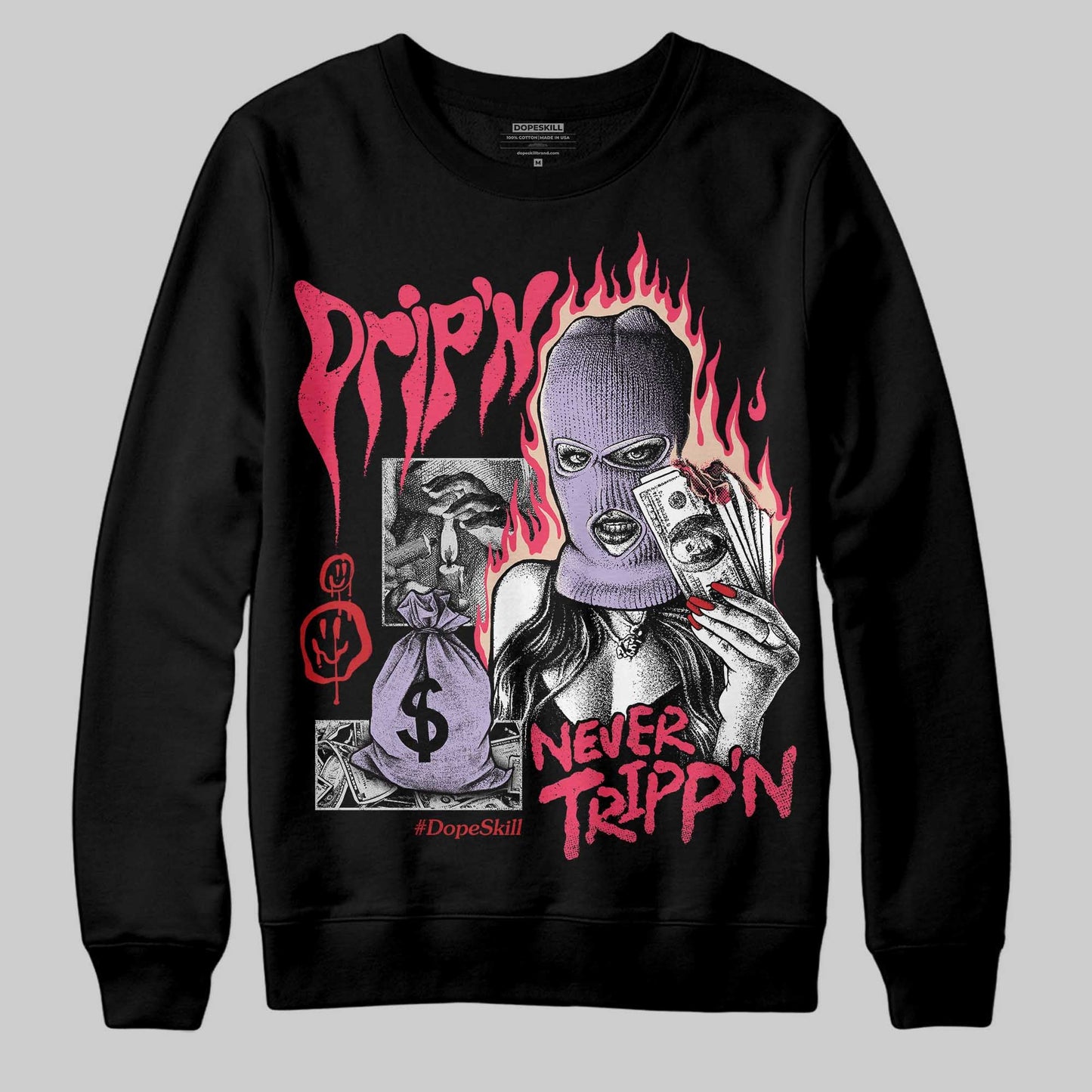 Peanut Butter Jelly 5s DopeSkill Sweatshirt Drip'n Never Tripp'n Graphic
