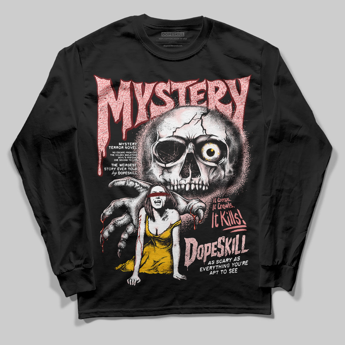 VALENTINE'S Day 3s DopeSkill Long Sleeve T-Shirt Mystery Ghostly Grasp Graphic