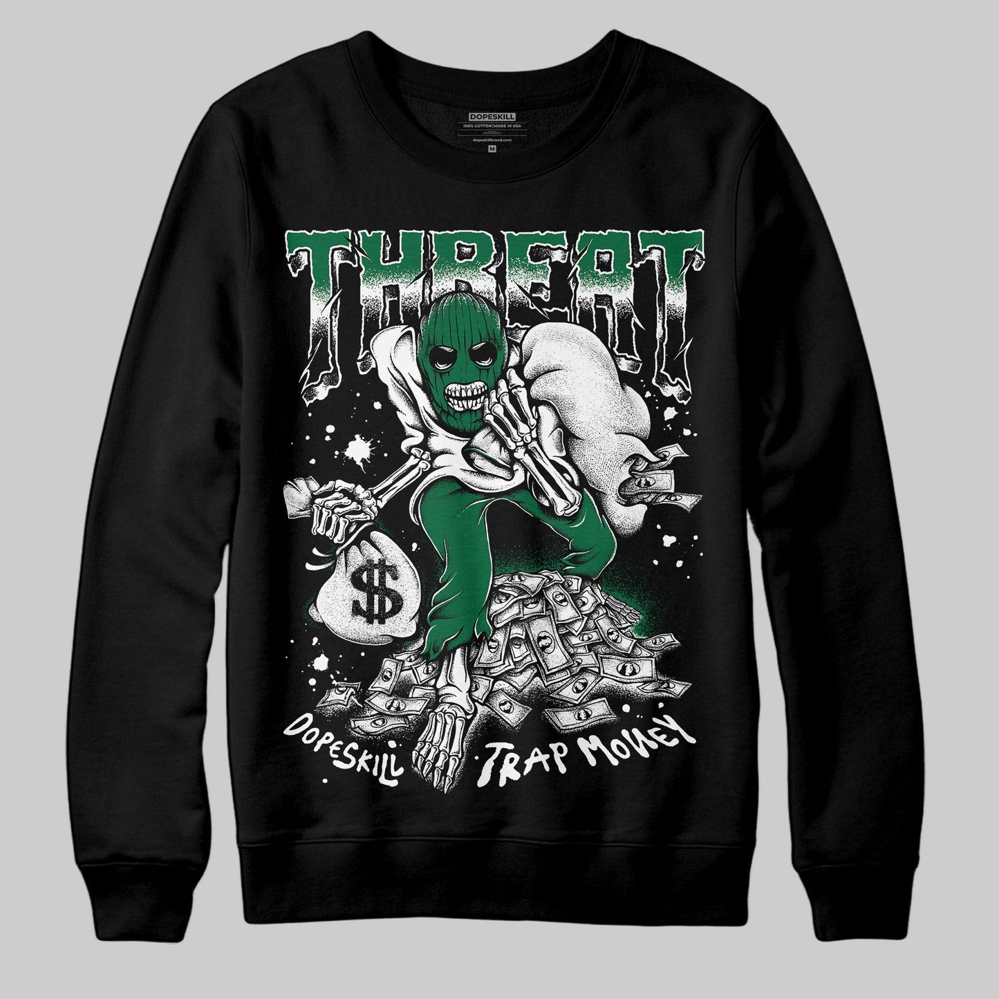 Pine Green 13s DopeSkill Sweatshirt Threat Graphic