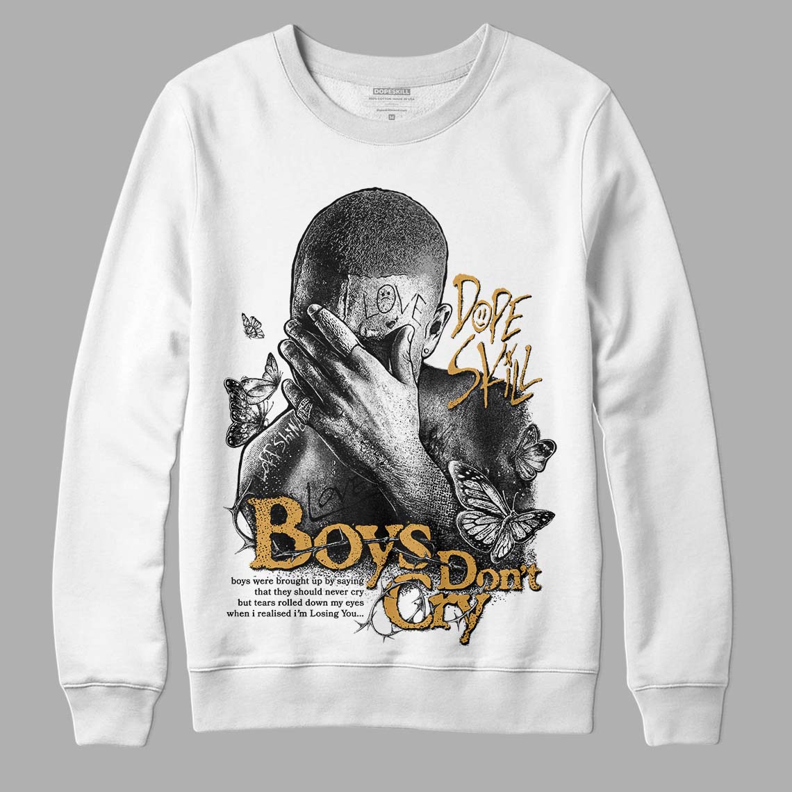 Gratitude 11s DopeSkill Sweatshirt Boys Don't Cry Graphic