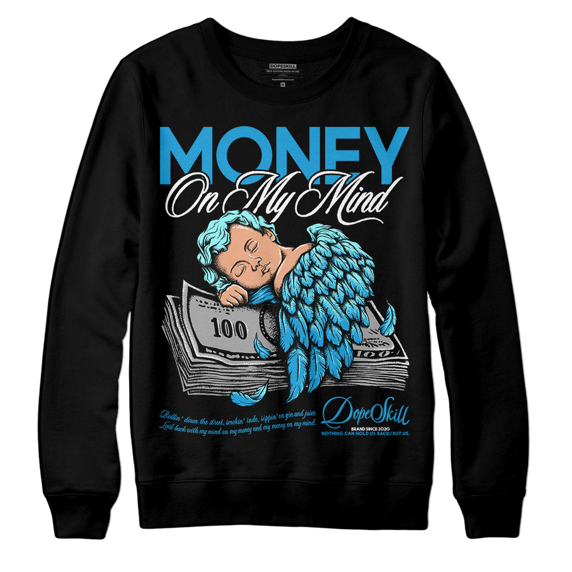 Military Blue 4s DopeSkill Sweatshirt MOMM Graphic