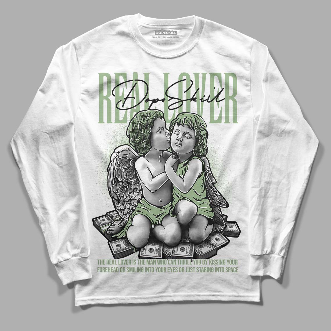 Seafoam 4s DopeSkill Long Sleeve T-Shirt Real Lover Graphic
