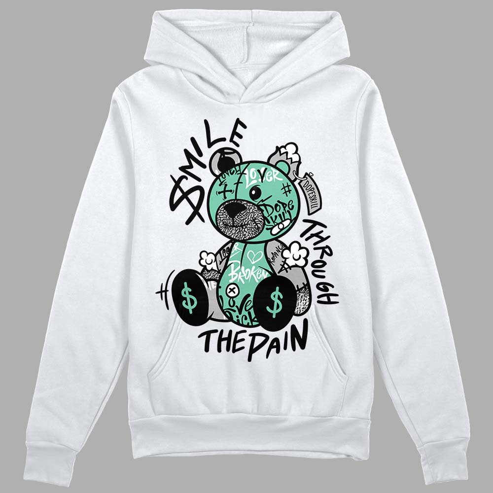 Green Glow 3s DopeSkill Hoodie Sweatshirt Smile Through The Pain Graphic