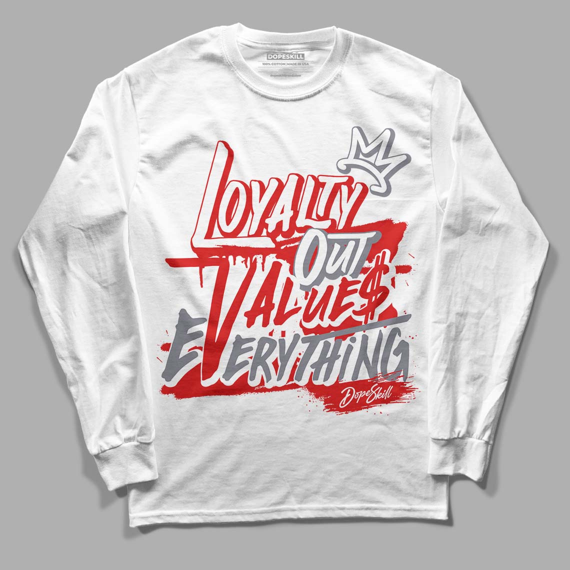 Gym Red 9s DopeSkill Long Sleeve T-Shirt LOVE Graphic