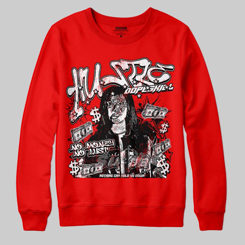 Red Collection DopeSkill Sweatshirt No Money No Lust Graphic