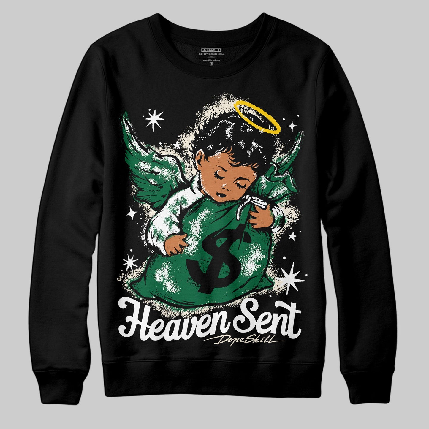 Pine Green 13s DopeSkill Sweatshirt Heaven Sent Graphic