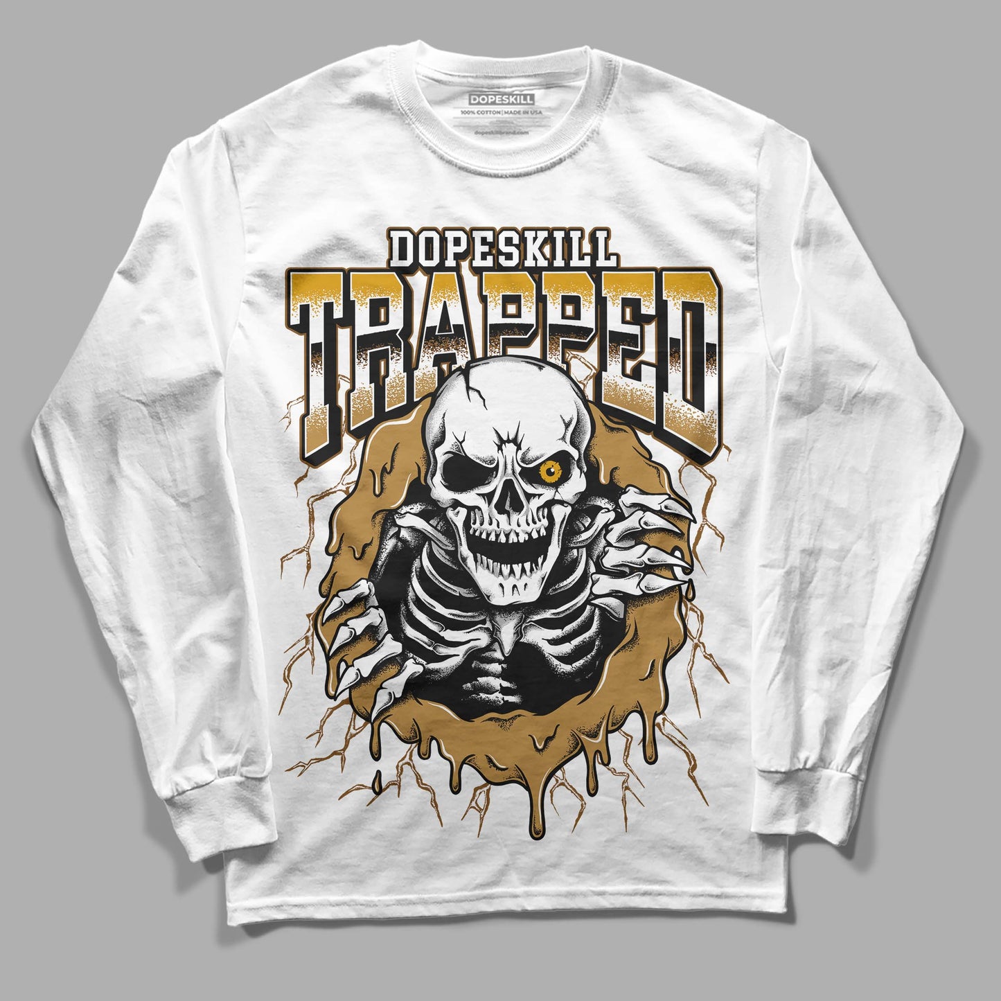 Wheat 13s DopeSkill Long Sleeve T-Shirt Trapped Halloween Graphic