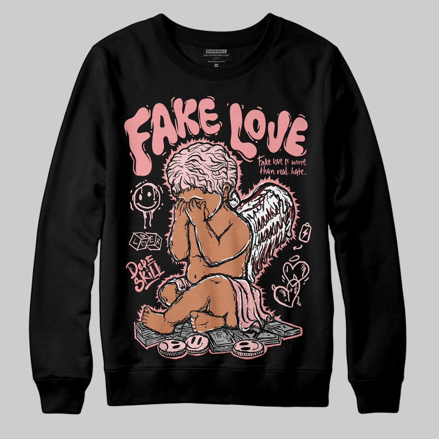 VALENTINE'S Day 3s DopeSkill Sweatshirt False Love Graphic