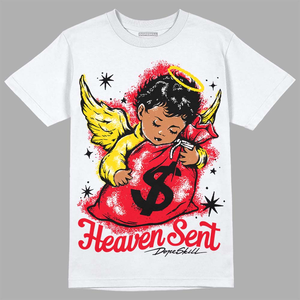 Red Thunder 4s DopeSkill T-shirt Heaven Sent Graphic
